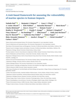 A trait‐based framework for assessing the vulnerability of marine species to human impacts