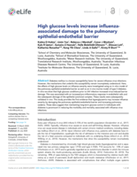 High glucose levels increase influenza-associated damage to the pulmonary epithelial-endothelial barrier