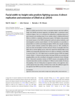 Facial width-to-height ratio predicts fighting success: A direct replication and extension of Zilioli et al. (2014)