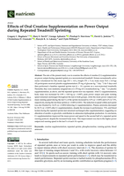 Effects of Oral Creatine Supplementation on Power Output during Repeated Treadmill Sprinting