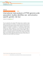 International meta-analysis of PTSD genome-wide association studies identifies sex- and ancestry-specific genetic risk loci