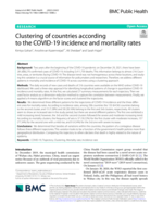 Clustering of countries according to the COVID-19 incidence and mortality rates