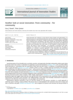 Another Look at Social Innovation: From Community - For Community