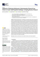 Methods of Detecting Medication Administration Point-of-Care Errors in Acute Adult Inpatient Settings: A Scoping Review Protocol