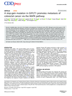 A stop-gain mutation in GXYLT1 promotes metastasis of colorectal cancer via the MAPK pathway