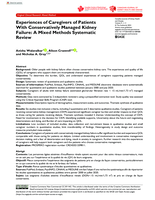 Experiences of Caregivers of Patients With Conservatively Managed Kidney Failure: A Mixed Methods Systematic Review