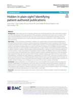 Hidden in plain sight? Identifying patient-authored publications