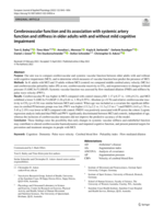 Cerebrovascular function and its association with systemic artery function and stiffness in older adults with and without mild cognitive impairment