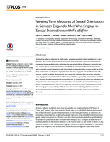 Viewing Time Measures of Sexual Orientation in Samoan Cisgender Men Who Engage in Sexual Interactions with Fa'afafine