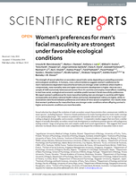 Women's preferences for men's facial masculinity are strongest under favorable ecological conditions