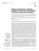 Editorial: Applications of Modern Genetics and Genomic Technologies to Enhance Aquaculture Breeding