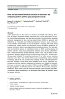 Heat and sun related medical concerns in Australian led outdoor activities: a three-year prospective study