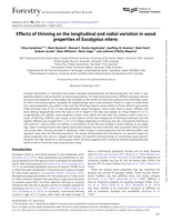 Effects of thinning on the longitudinal and radial variation in wood properties of Eucalyptus nitens
