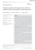 Changes in positive and negative voice content in cognitive-behavioural therapy for distressing voices