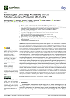 Screening for Low Energy Availability in Male Athletes: Attempted Validation of LEAM-Q