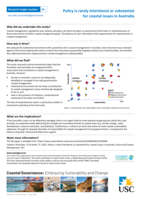 Policy is rarely intentional or substantial for coastal issues in Australia [Research Insight number: 02]