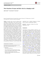 More functions of torpor and their roles in a changing world
