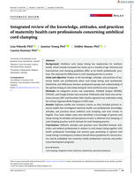 Integrated review of the knowledge, attitudes, and practices of maternity health care professionals concerning umbilical cord clamping