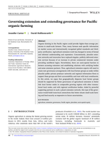 Governing extension and extending governance for Pacific organic farming