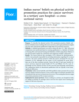 Indian nurses’ beliefs on physical activity promotion practices for cancer survivors in a tertiary care hospital—a cross-sectional survey