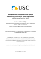 Riding the wave: improving climate change adaptation strategies, while supporting food and nutrition security in the Pacific