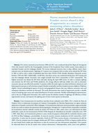 Marine mammal distribution in Ecuador: surveys aboard a ship of opportunity as a means of monitoring relative abundance