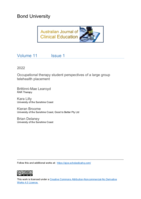 Occupational therapy student perspectives of a large group telehealth placement