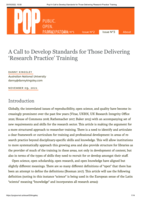 A Call to Develop Standards for Those Delivering ‘Research Practice’ Training