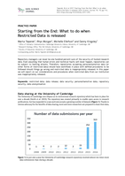 Starting from the end: What to do when restricted data is released