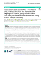 Associations between COVID-19 lockdown and post-lockdown on the mental health of pregnant women, postpartum women and their partners from the Queensland family cohort prospective study