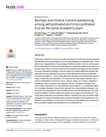 Biomass and mineral nutrient partitioning among self-pollinated and cross-pollinated fruit on the same strawberry plant