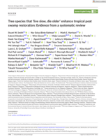 Tree species that ‘live slow, die older’ enhance tropical peat swamp restoration: evidence from a systematic review