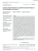 Genetic erosion detected in a specialist mammal living in a fast-developing environment