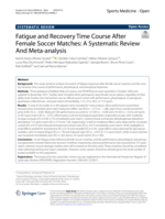 Fatigue and Recovery Time Course After Female Soccer Matches: A Systematic Review And Meta-analysis