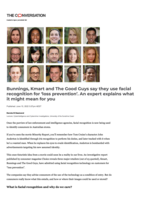 Bunnings, Kmart and The Good Guys say they use facial recognition for ‘loss prevention’. An expert explains what it might mean for you