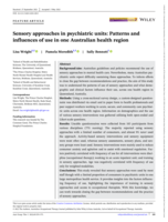 Sensory approaches in psychiatric units: Patterns and influences of use in one Australian health region