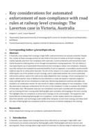 Key considerations for automated enforcement of non-compliance with road rules at railway level crossings: The Laverton case in Victoria, Australia