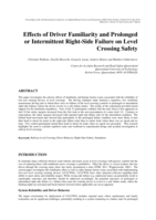 Effects of driver familiarity and prolonged or intermittent right-side failure on level crossing safety