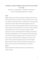 Assessing driver acceptance of Intelligent Transport Systems in the context of railway level crossings
