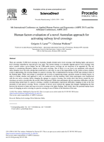 Human Factors Evaluation of a Novel Australian Approach for Activating Railway Level Crossings