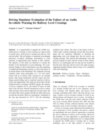 Driving Simulator Evaluation of the Failure of an Audio In-vehicle Warning for Railway Level Crossings