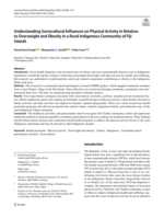 Understanding Sociocultural Influences on Physical Activity in Relation to Overweight and Obesity in a Rural Indigenous Community of Fiji Islands