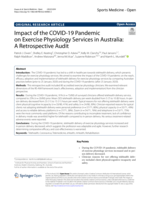Impact of the COVID-19 Pandemic on Exercise Physiology Services in Australia: A Retrospective Audit