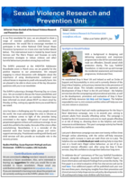 Sexual Violence Research and Prevention Unit Newsletter, Issue 1 / April 2022
