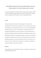 Understanding entrepreneurial ecosystems using complex adaptive systems theory: getting the big picture for economic development, practice, and policy