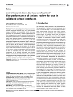 Fire performance of timber: review for use in wildland-urban interfaces