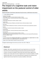 The impact of a cognitive task and vision impairment on the postural control of older adults