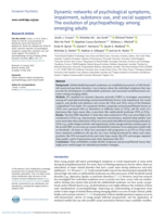 Dynamic networks of psychological symptoms, impairment, substance use, and social support: The evolution of psychopathology among emerging adults