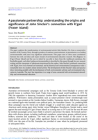 A passionate partnership: understanding the origins and significance of John Sinclair’s connection with K’gari (Fraser Island)