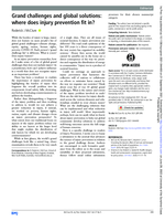 Grand challenges and global solutions: where does injury prevention fit in?